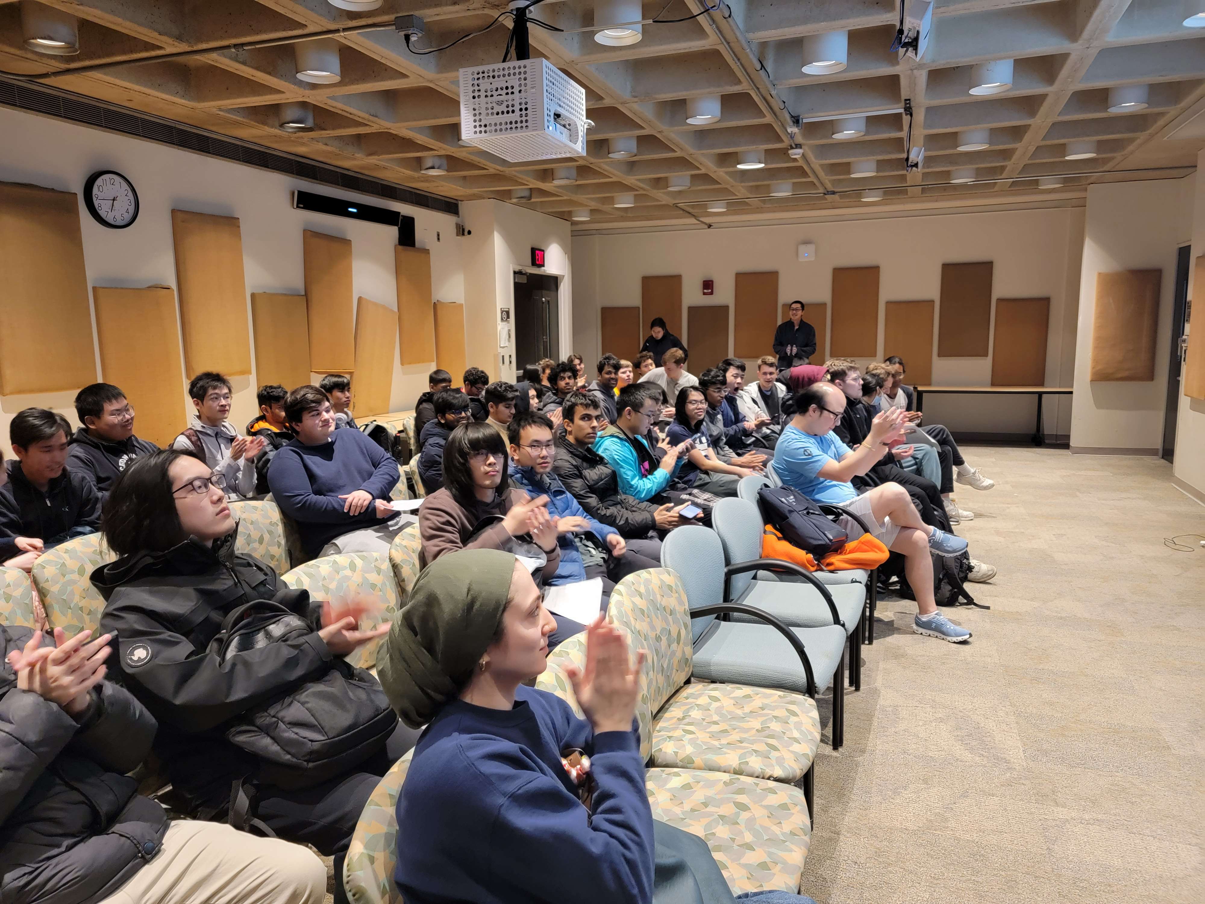 Contest audience applauding during the event
